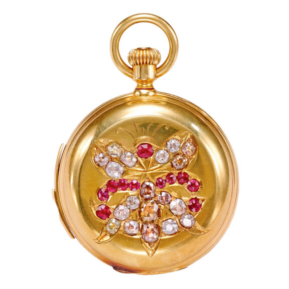 Swiss lady's rare gold quarter repeating watch Circa 1910 Swiss lady's rare gold quarter repeating watch Circa 1910