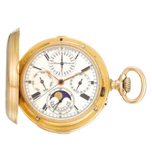 Swiss repeating perpetual calendar chronograph watch Circa 1910
