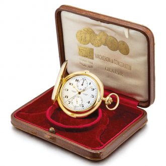 Swiss minute repeating full hunter watch with chronograph Circa 1915 Swiss minute repeating full hunter watch with chronograph Circa 1915