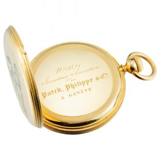 Swiss engraved and enamelled keyless pocket watch Circa 1857