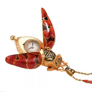 Swiss gold and enamel beetle form pendant watch Circa 1900