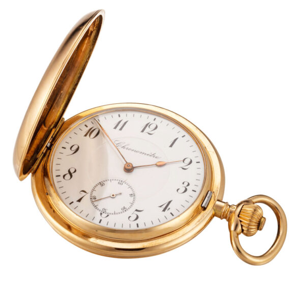 Swiss heavy 18 carat gold chronometer watch Circa 1900 Swiss heavy 18 carat gold chronometer watch Circa 1900