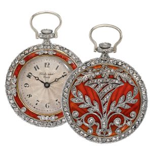 Swiss lady's gold, enamel, diamond-set watch circa 1900