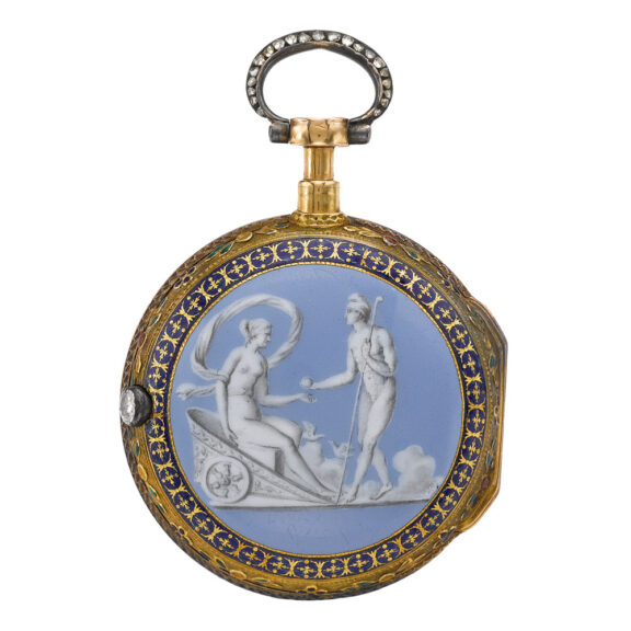 English yellow gold and enamel watch Circa 1760/1860