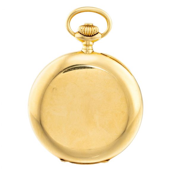 Swiss 18k gold hunting cased lever pocket watch Circa 1910 Swiss 18k gold hunting cased lever pocket watch Circa 1910
