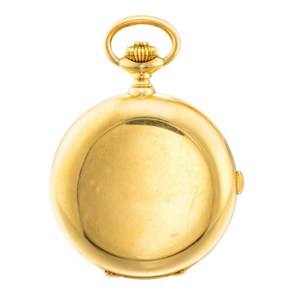 Unique Swiss 18K gold doctor's chronograph watch Circa 1912 Unique Swiss 18K gold doctor's chronograph watch Circa 1912