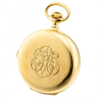 Unique Swiss 18K gold doctor's chronograph watch Circa 1912 Unique Swiss 18K gold doctor's chronograph watch Circa 1912