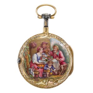Gold quarter repeater with associated movement Circa 1760