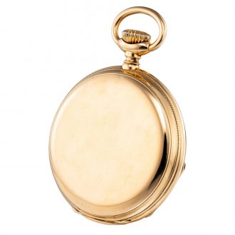 Swiss pink gold hunting cased keyless pocket watch Circa 1893