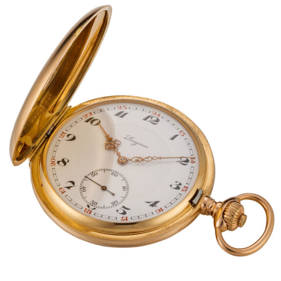 A Swiss 18 carat gold Longines high-quality watch Circa 1910 A Swiss 18 carat gold Longines high-quality watch Circa 1910