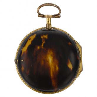 Swiss verge pocket watch in a tortoiseshell case Circa 1790
