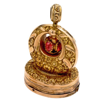 Swiss gold musical watch and a gold musical fob Circa 1800