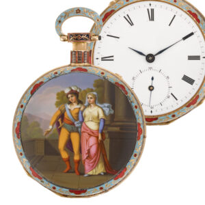 Swiss quarter repeating hour striking musical watch Circa 1820