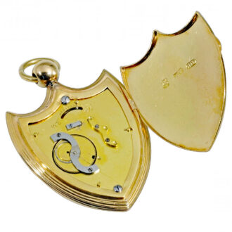 Prestigious Austrian gold escutcheon form watch Circa 1829 Prestigious Austrian gold escutcheon form watch Circa 1829