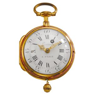 French gilt metal quarter repeating coach watch Circa 1780