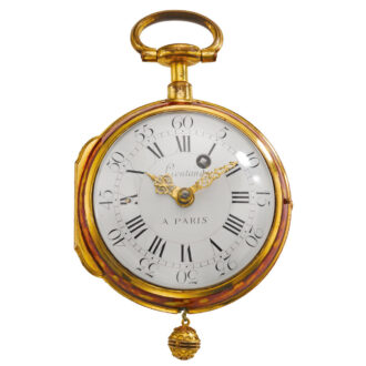 French gilt metal quarter repeating coach watch Circa 1780