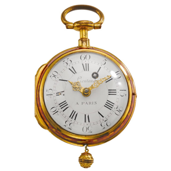 French gilt metal quarter repeating coach watch Circa 1780