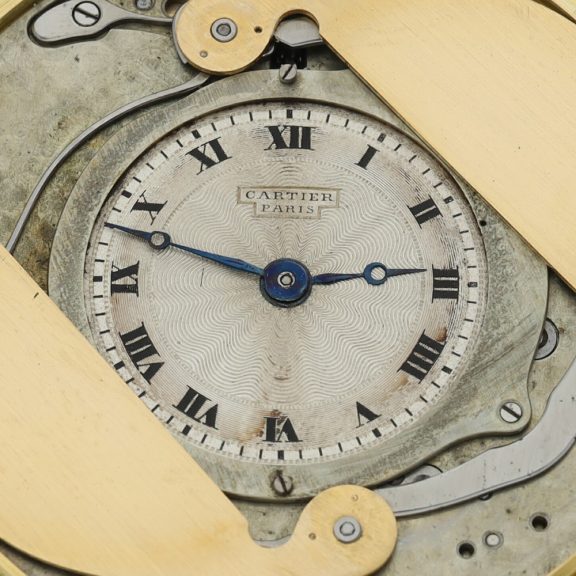French gold pocket watch with concealed guillotine dial Circa 1930 French gold pocket watch with concealed guillotine dial Circa 1930