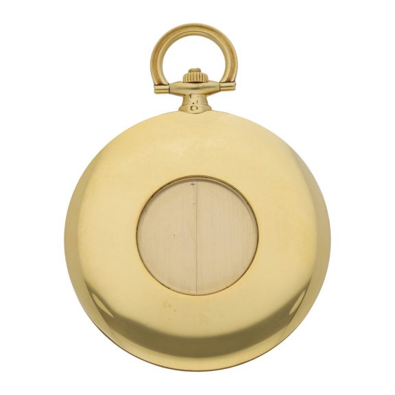 French gold pocket watch with concealed guillotine dial Circa 1930