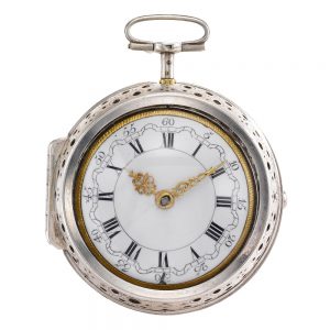 Dutch fine silver quarter repeating verge watch Circa 1720