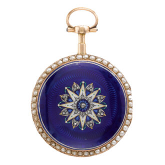 German gold, enamel, pearl and paste set watch Circa 1790
