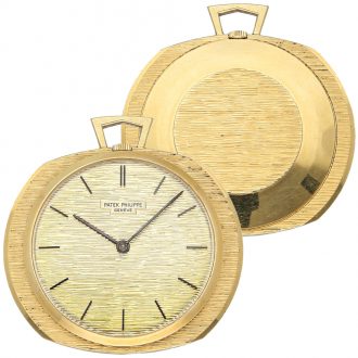 Unusual Swiss 18K gold keyless Ricochet dress watch Circa 1962