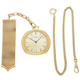 Unusual Swiss 18K gold keyless Ricochet dress watch Circa 1962