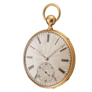 French 18 carat gold quarter repeater cylinder watch Circa 1840