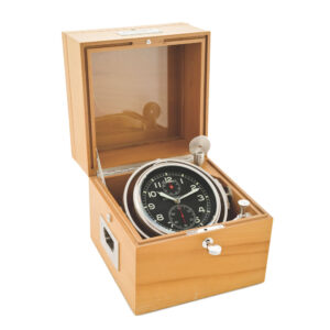 Swiss two day marine chronometer accompanied by the original key Circa 1993