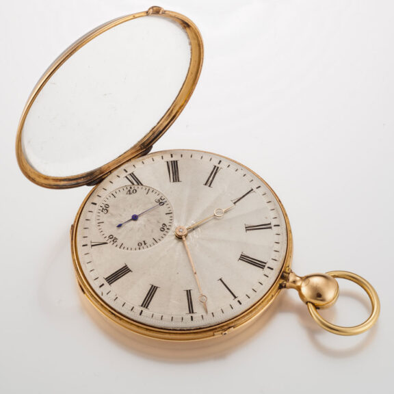 French 18 carat gold quarter repeater cylinder watch Circa 1840 French 18 carat gold quarter repeater cylinder watch Circa 1840