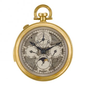 French/Swiss repeating perpetual calendar chronograph Circa 1931