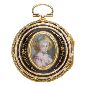 English gold and enamel pair case cylinder watch Circa 1778
