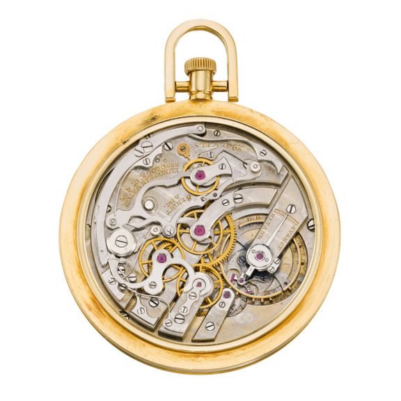 Rare French/Swiss gold and enamel chronograph watch Circa 1922 Rare French/Swiss gold and enamel chronograph watch Circa 1922