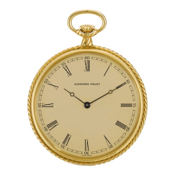 Rare Swiss 18K gold and enamel keyless lever watch Circa 1982 Rare Swiss 18K gold and enamel keyless lever watch Circa 1982