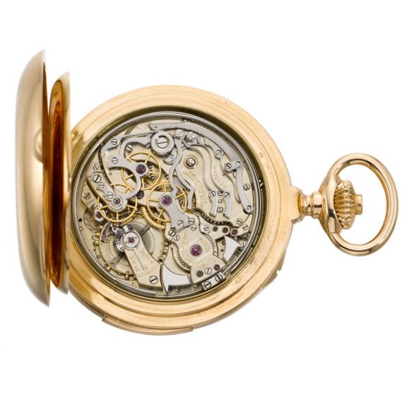Swiss gold chronograph with perpetual calendar Circa 1896 Swiss gold chronograph with perpetual calendar Circa 1896
