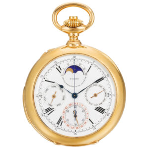 Swiss gold chronograph with perpetual calendar Circa 1896