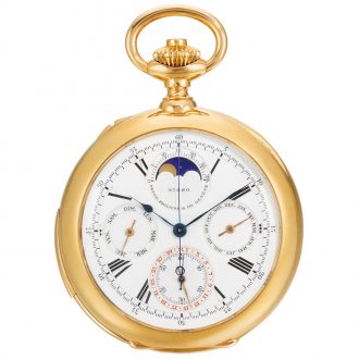 Swiss gold chronograph with perpetual calendar Circa 1896