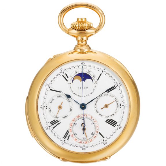 Swiss gold chronograph with perpetual calendar Circa 1896