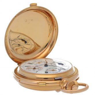 Swiss gold chronograph with perpetual calendar Circa 1892