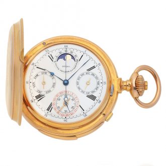 Swiss gold chronograph with perpetual calendar Circa 1892