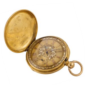 A Swiss lever watch with two colour gold dial Circa 1850