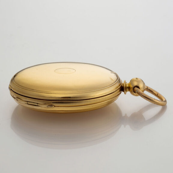 A Swiss lever watch with two colour gold dial Circa 1850 A Swiss lever watch with two colour gold dial Circa 1850