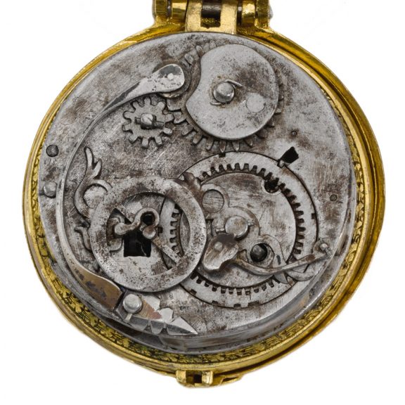 German stack-freed gilt metal Renaissance clock watch Circa 1580 German stack-freed gilt metal Renaissance clock watch Circa 1580