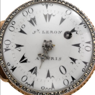 French gold enamel and paste set verge watch Circa 1790