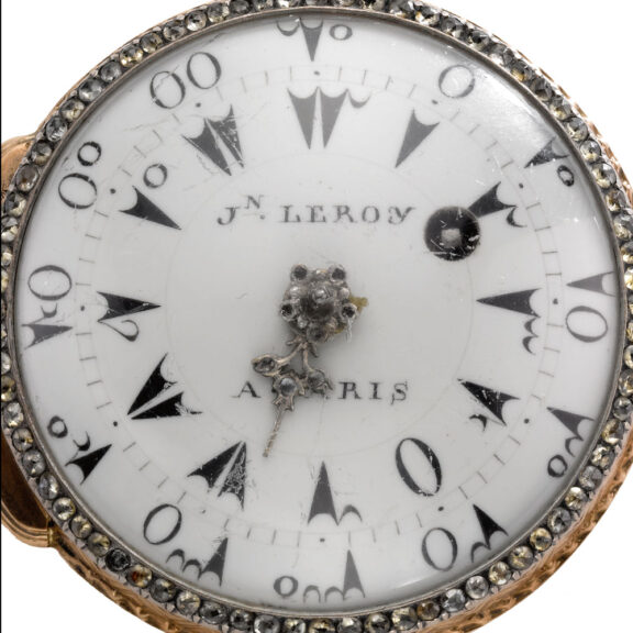 French gold enamel and paste set verge watch Circa 1790 French gold enamel and paste set verge watch Circa 1790