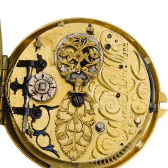 Rare German gold and enamel verge pendant watch Circa 1680