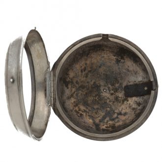 Rare Dutch silver pair cased sun and moon watch Circa 1720