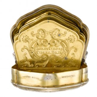 Bohemian snuff box with concealed verge watch Circa 1740