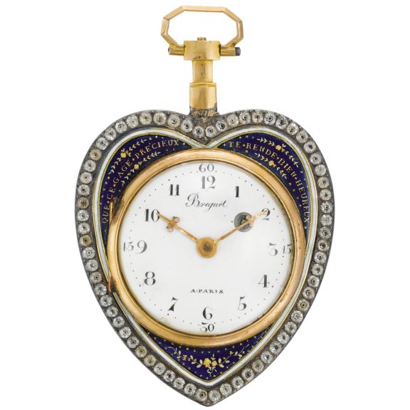 French gold and silver enamel heart-form watch Circa 1820 French gold and silver enamel heart-form watch Circa 1820