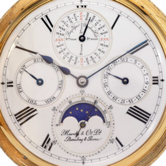 English gold minute repeater with perpetual calendar Circa 1884